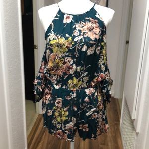 Floral print romper